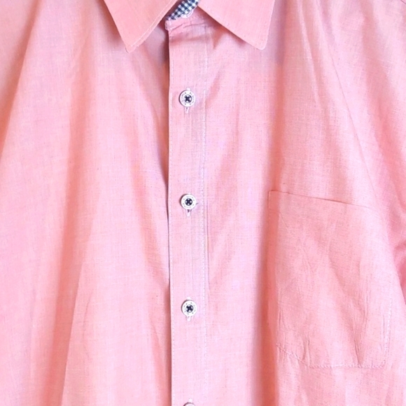 Alquima Elemental Mens Pink Buttondown Contrast Cuff Dress Shirt Preppy Sz.Large - Picture 4 of 11
